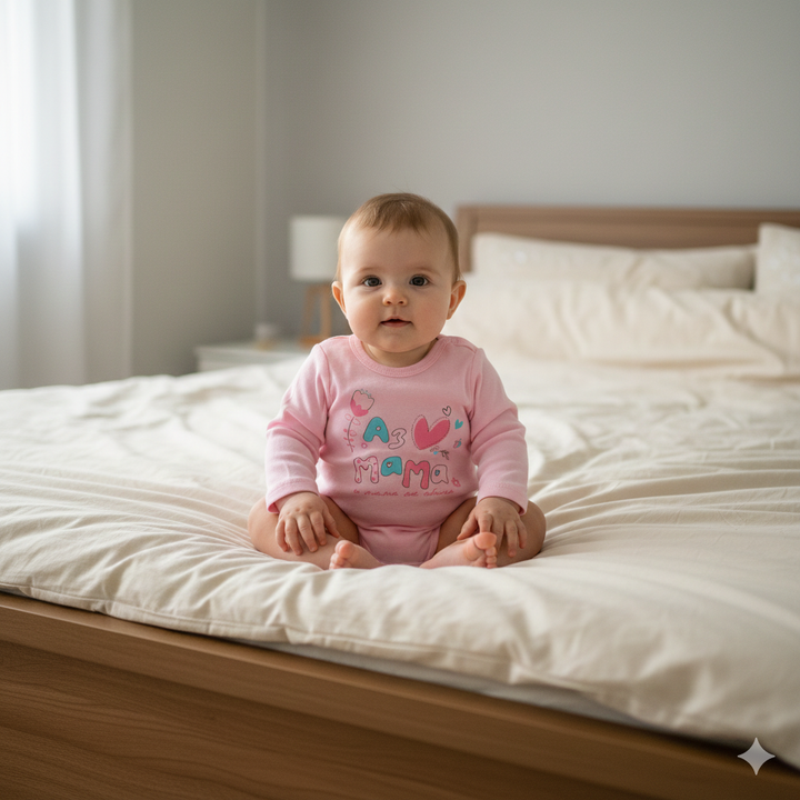 Rainy Bodi za bebe s dugim rukavima 56-80 cm, Volim mamu