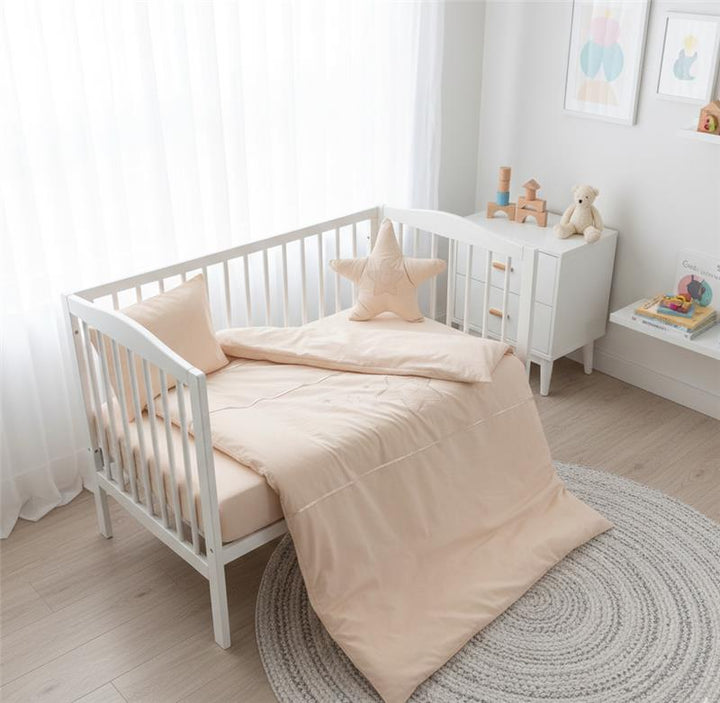 Rainy Komplet posteljine za bebe, 6 dijelova, 70х140 cm, Zvijezda s medvjedićem, bež