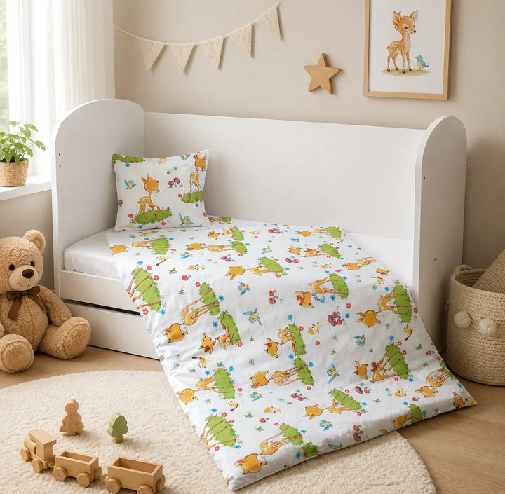 Rainy 3-dijelni set posteljine za bebe 60х120 cm. Srnice