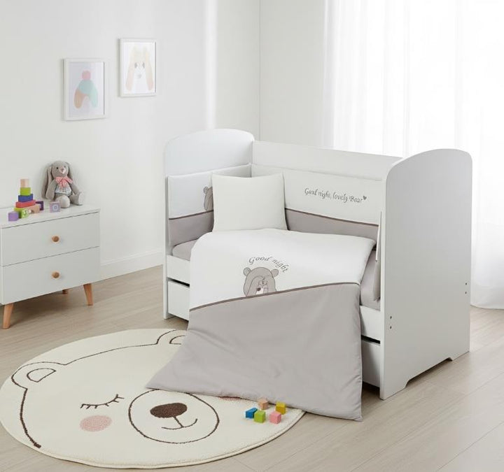 Rainy Bebin set posteljine 6 dijelova s ogradicom 60х120 cm. Love Bear