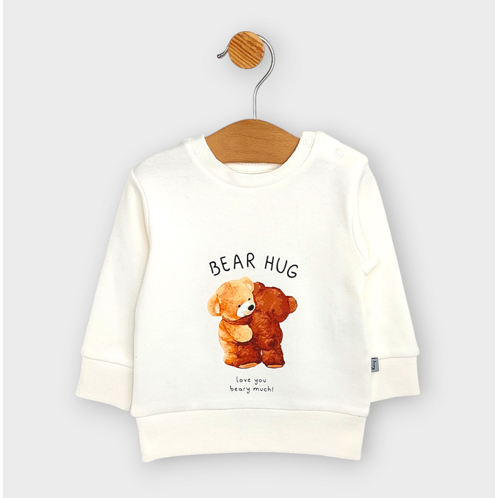 Rainy Бебешка блуза с дълъг ръкав Bear hug 62-92 см. екрю