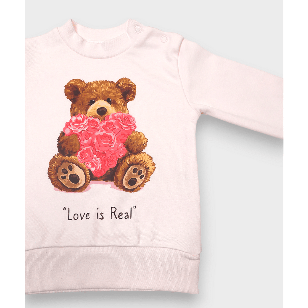 Rainy Dječja bluza dugih rukava, Love is real, 62-92 cm, ružičasta
