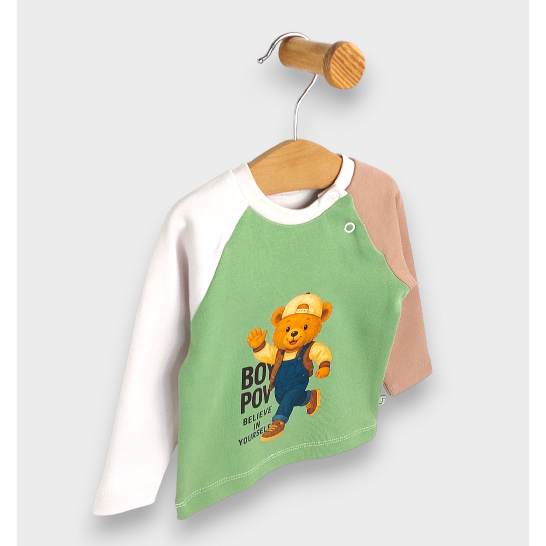 Rainy Dječja majica s dugim raglan rukavima Boy Power 62-92 cm.