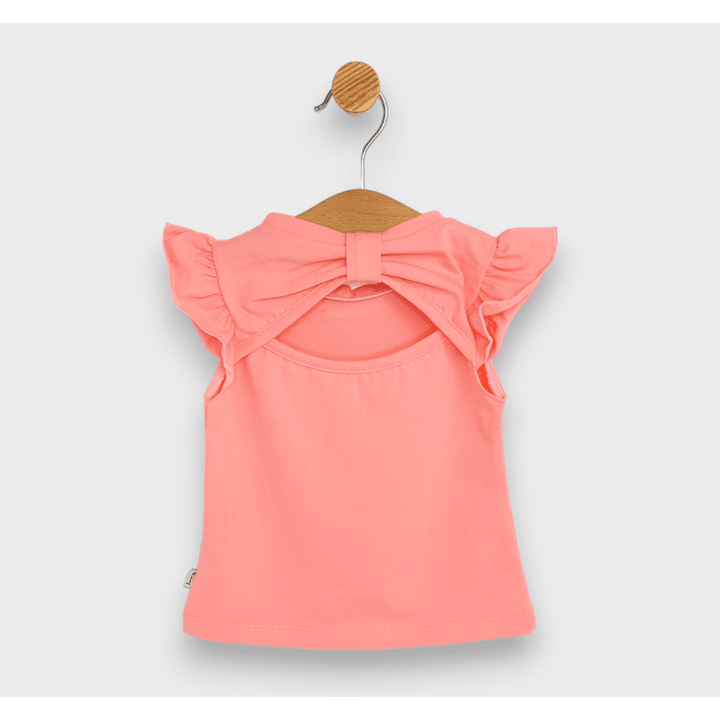 Rainy Bluza kratkih rukava za bebe Leptir 62-92 cm breskva