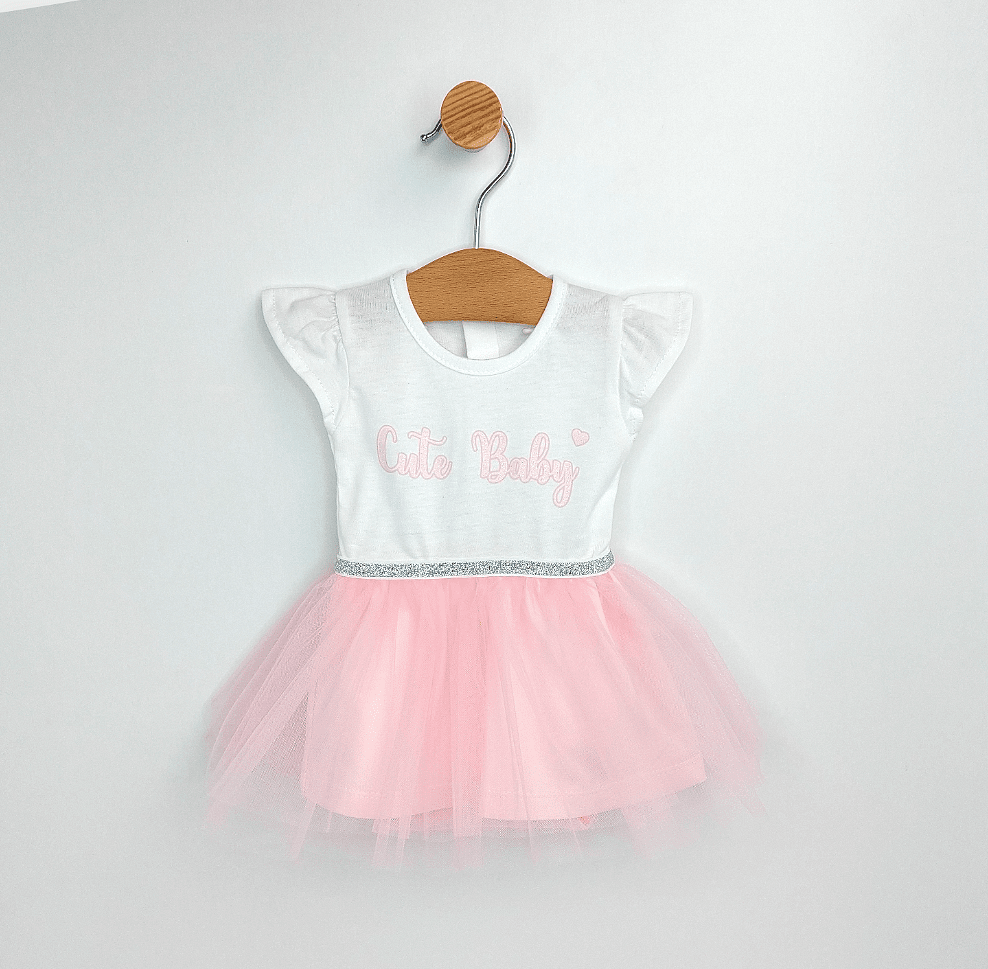 Rainy dječja bodi-haljinica s trakom za kosu 56-80 cm, Cute Baby, ružičasta