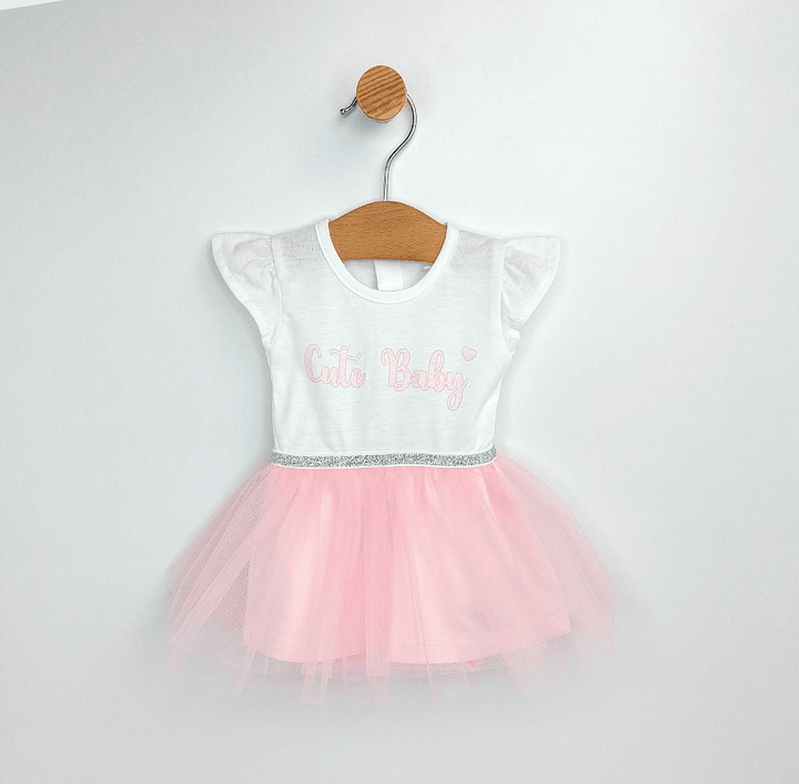 Rainy dječja bodi-haljinica s trakom za kosu 56-80 cm, Cute Baby, ružičasta