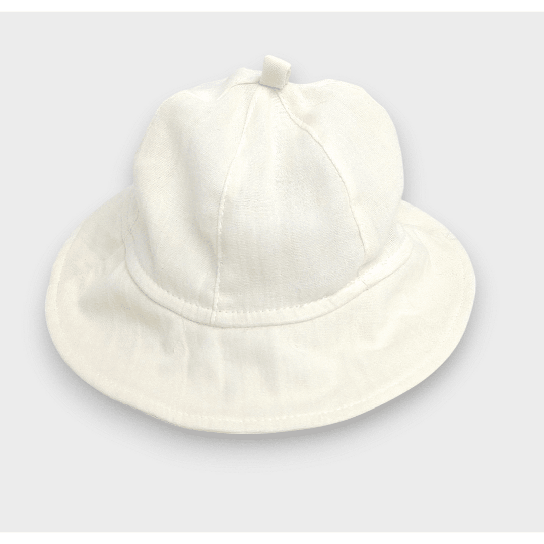 Rainy Muslinska kapa za bebe sa šiltom 1-12+ mj. ekru