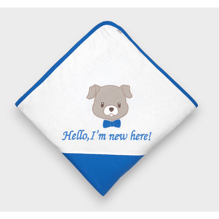 Rainy Pelena za bebe 85х85 cm. Hello Dog kobalt