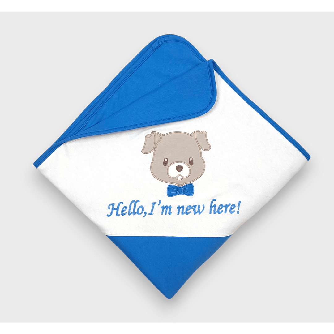 Rainy Pelena za bebe 85х85 cm. Hello Dog kobalt