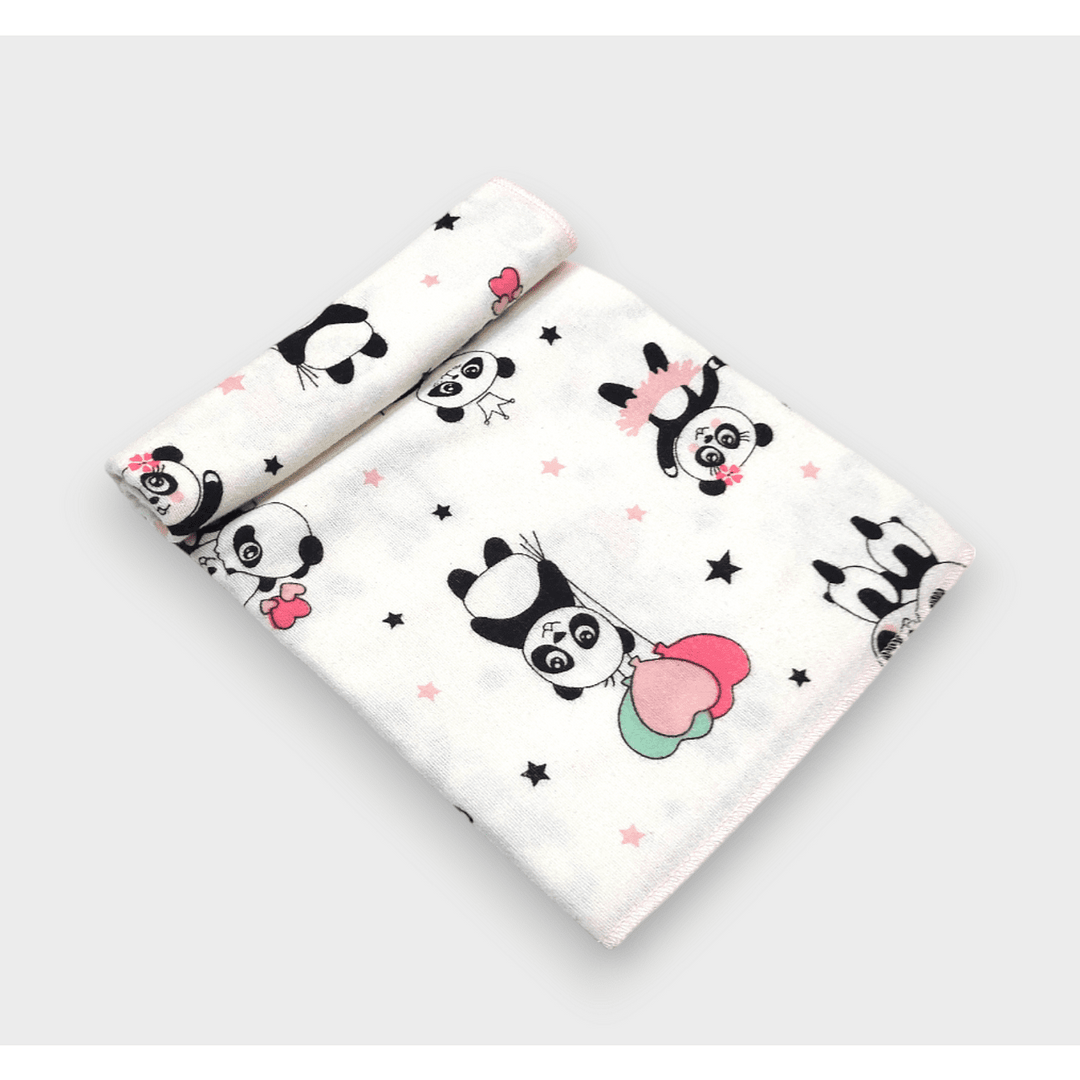 Rainy dječja flanelska pelena, 120х120 cm, ružičasta panda