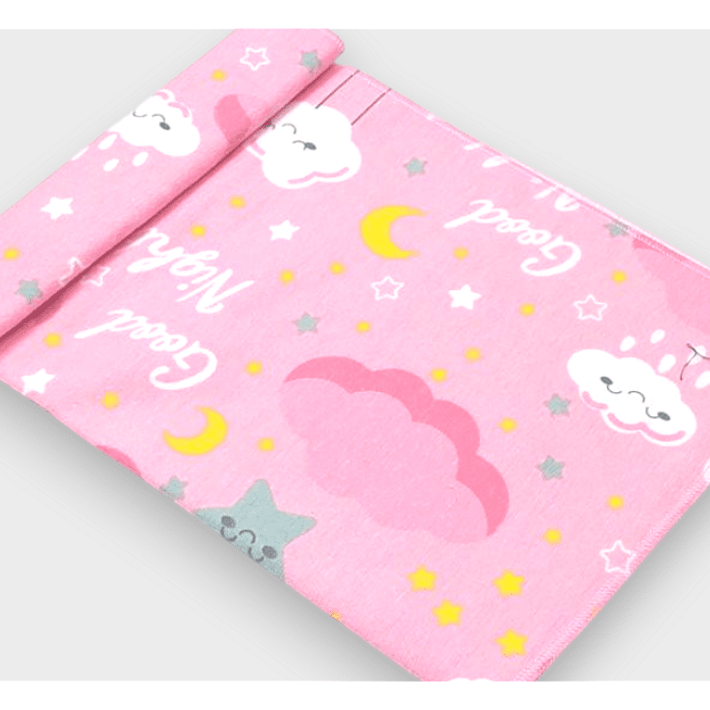 Rainy Flanelska pelena za bebe 80х35 cm. Good night ružičasta