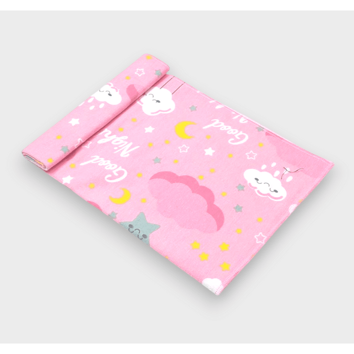 Rainy Flanelska pelena za bebe 80х35 cm. Good night ružičasta