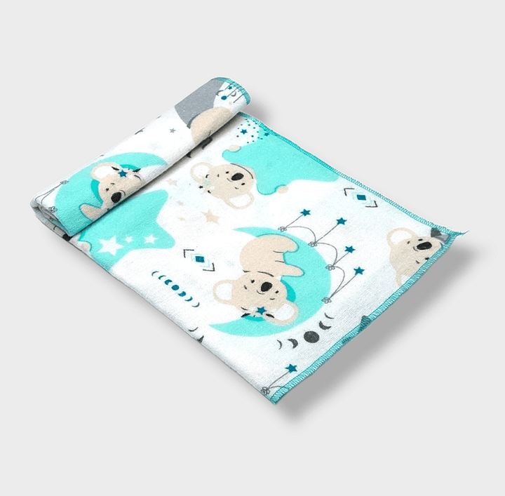 Rainy dječja flanelska pelena 80x35 cm rezedaste zvjezdice i koala