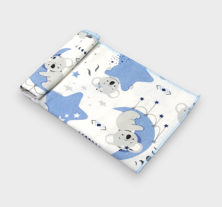 Rainy Bebina flanelska pelena 80x35 cm. Plave zvjezdice i koala