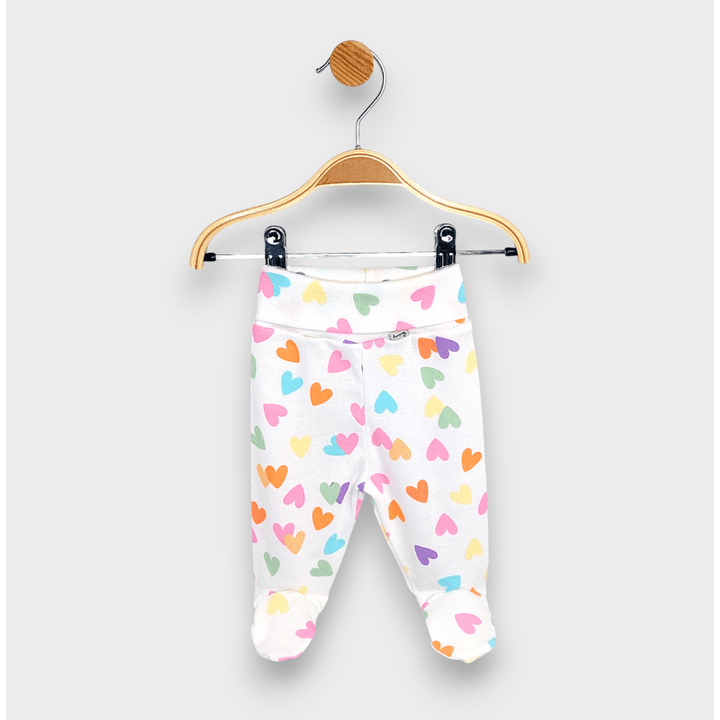 Rainy Hlačice za bebe s preklopnim pojasom, 48 - 62 cm, Šarena srca