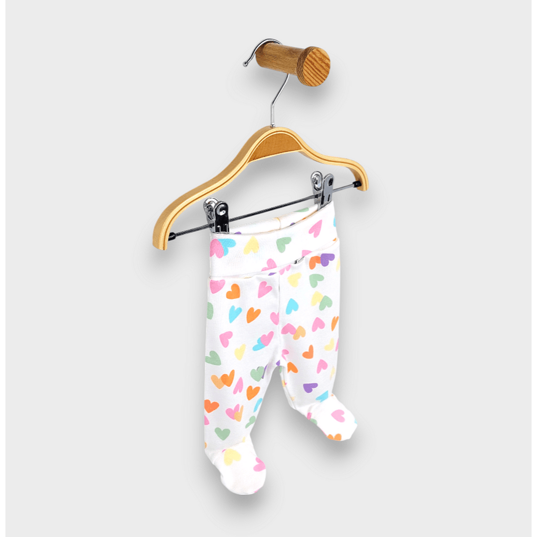 Rainy Hlačice za bebe s preklopnim pojasom, 48 - 62 cm, Šarena srca