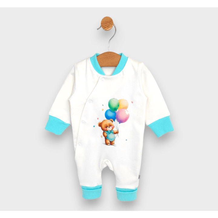 Rainy dječji kombinezon Bear with balloons 56 - 80 cm mint