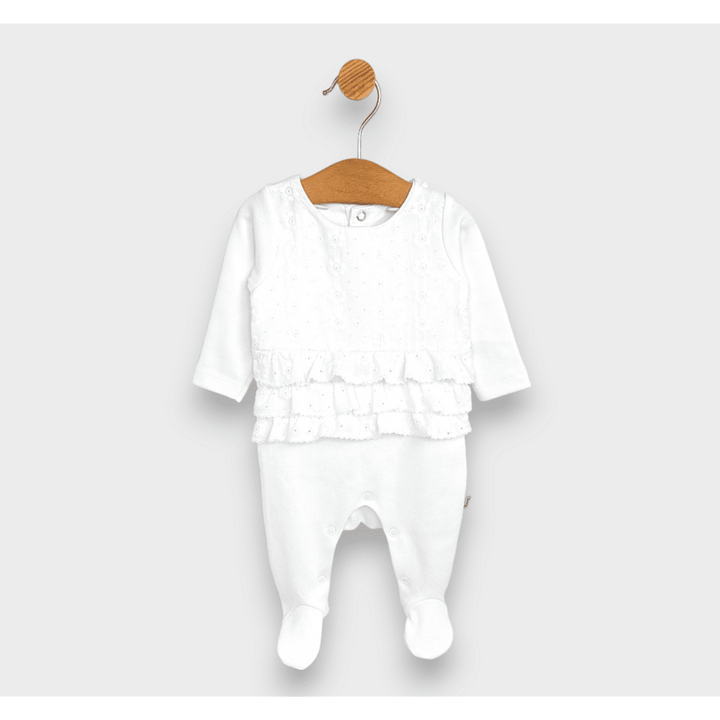 Rainy Premium Kombinezon za bebe Čipka 48 - 62 cm bijeli