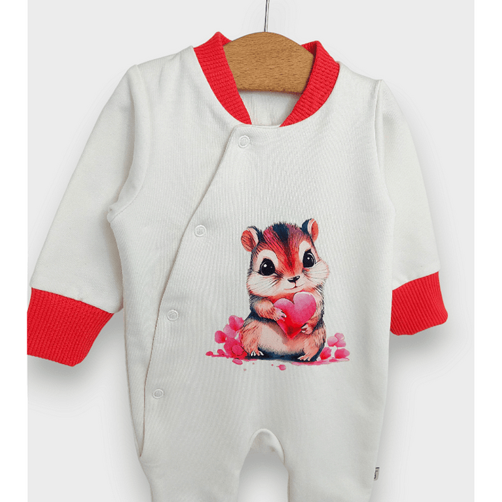 Rainy dječji kombinezon Mouse with hearts 56 - 80 cm crven