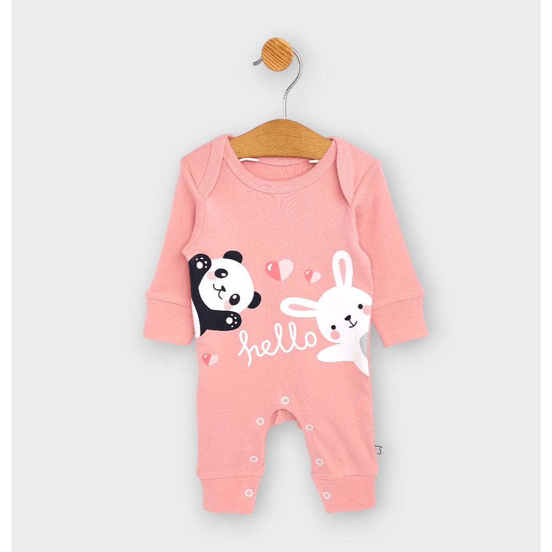 Rainy Bebè kombinezon Panda i zeko 56 - 74 cm. puder