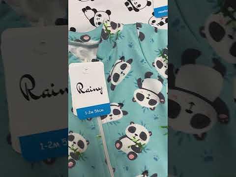 Rainy dječji kombinezon s patentnim zatvaračem 48-74 cm. Panda s bambusom