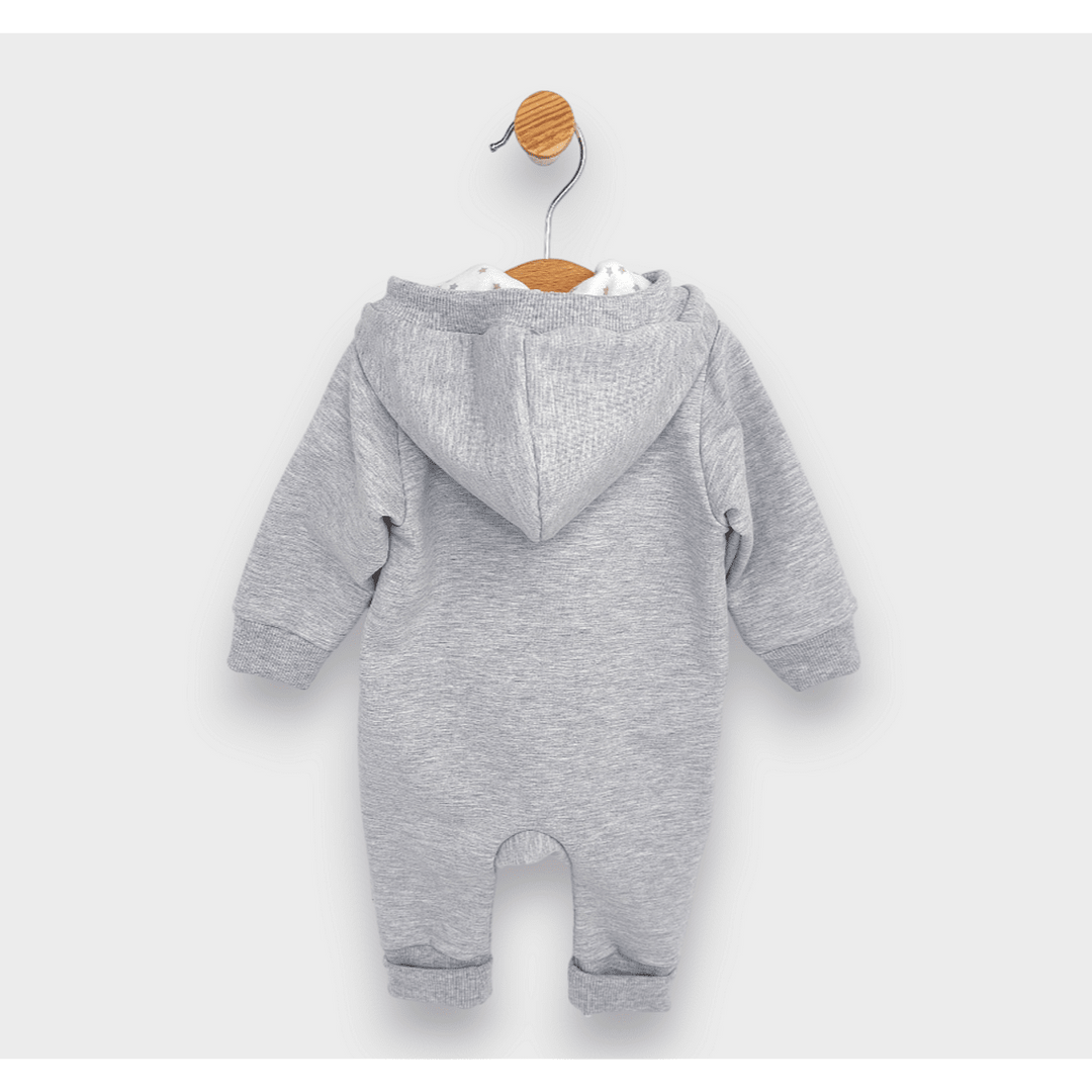 Rainy Kombinezon za bebe s kapuljačom Medvjedić sa šapicama 56 - 80 cm, sivi