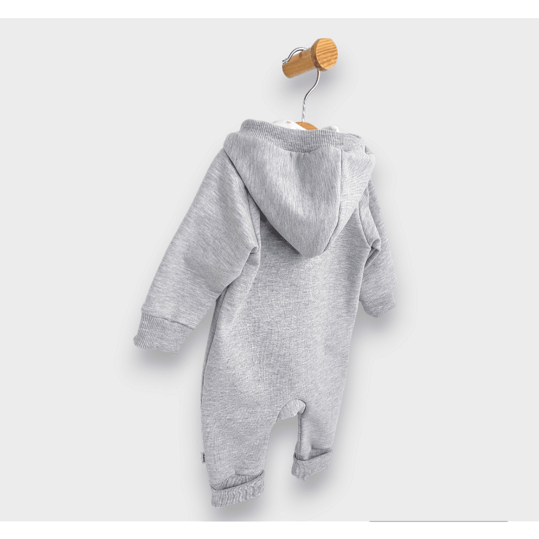 Rainy Kombinezon za bebe s kapuljačom Medvjedić sa šapicama 56 - 80 cm, sivi