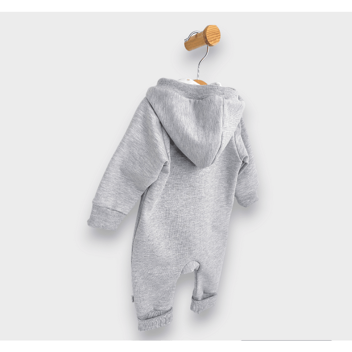 Rainy Kombinezon za bebe s kapuljačom Medvjedić sa šapicama 56 - 80 cm, sivi