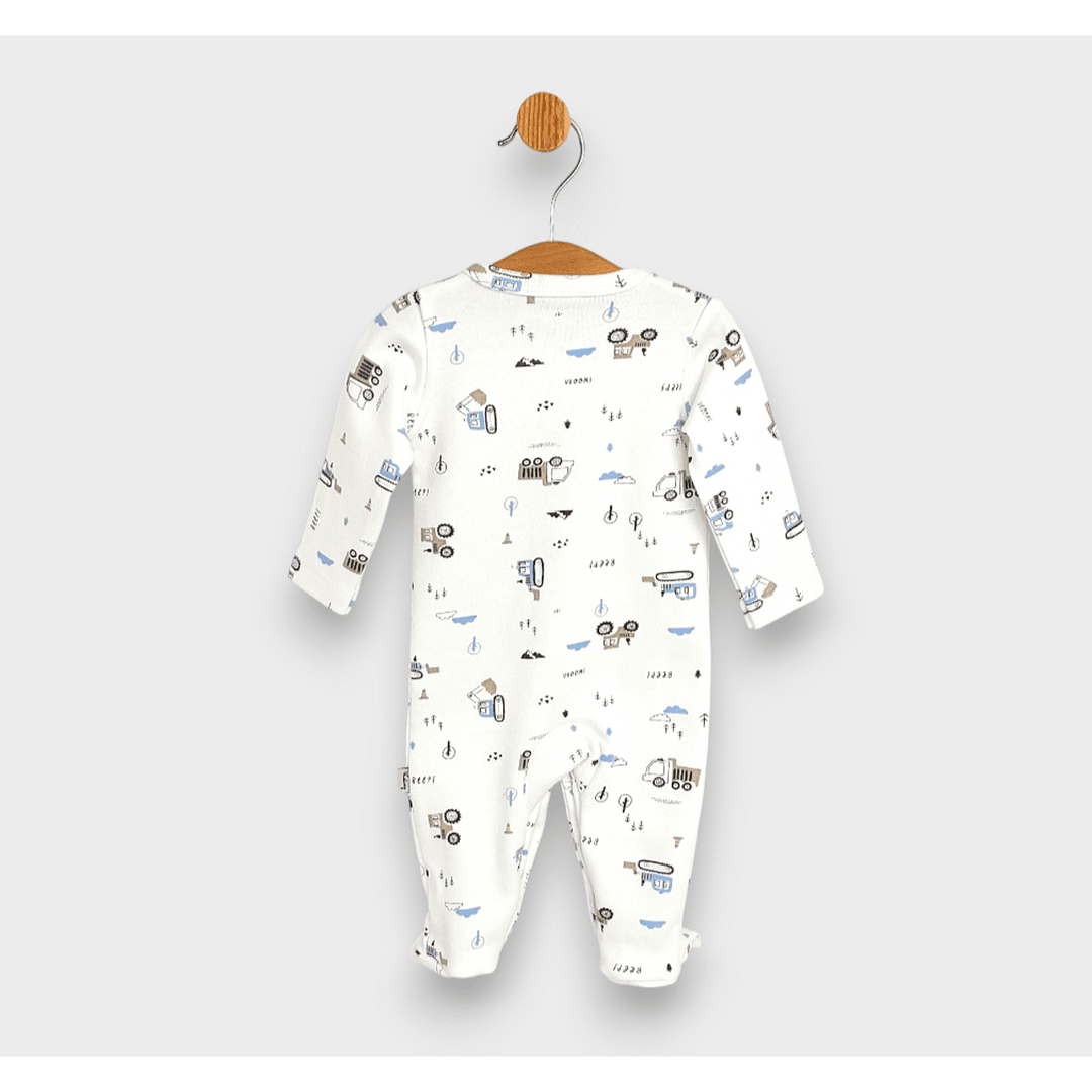 Rainy kombinezon za bebe s prednjim kopčanjem 48 - 68 cm. Traktori