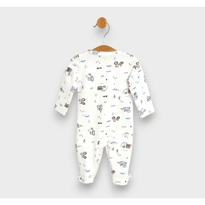 Rainy kombinezon za bebe s prednjim kopčanjem 48 - 68 cm. Traktori