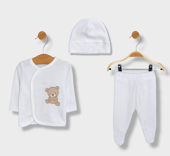Rainy dječji komplet od 3 dijela Little Bear and Rabbit 56-62 cm, bijeli