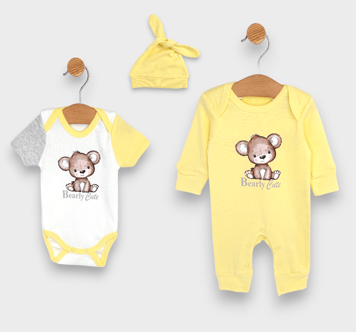 Rainy dječji set za bebe od 3 dijela Bearly Cute 48-62 cm.