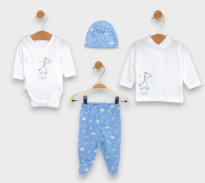 Rainy dječji set za bebe od 4 dijela Žirafica Cute 56-62 cm.