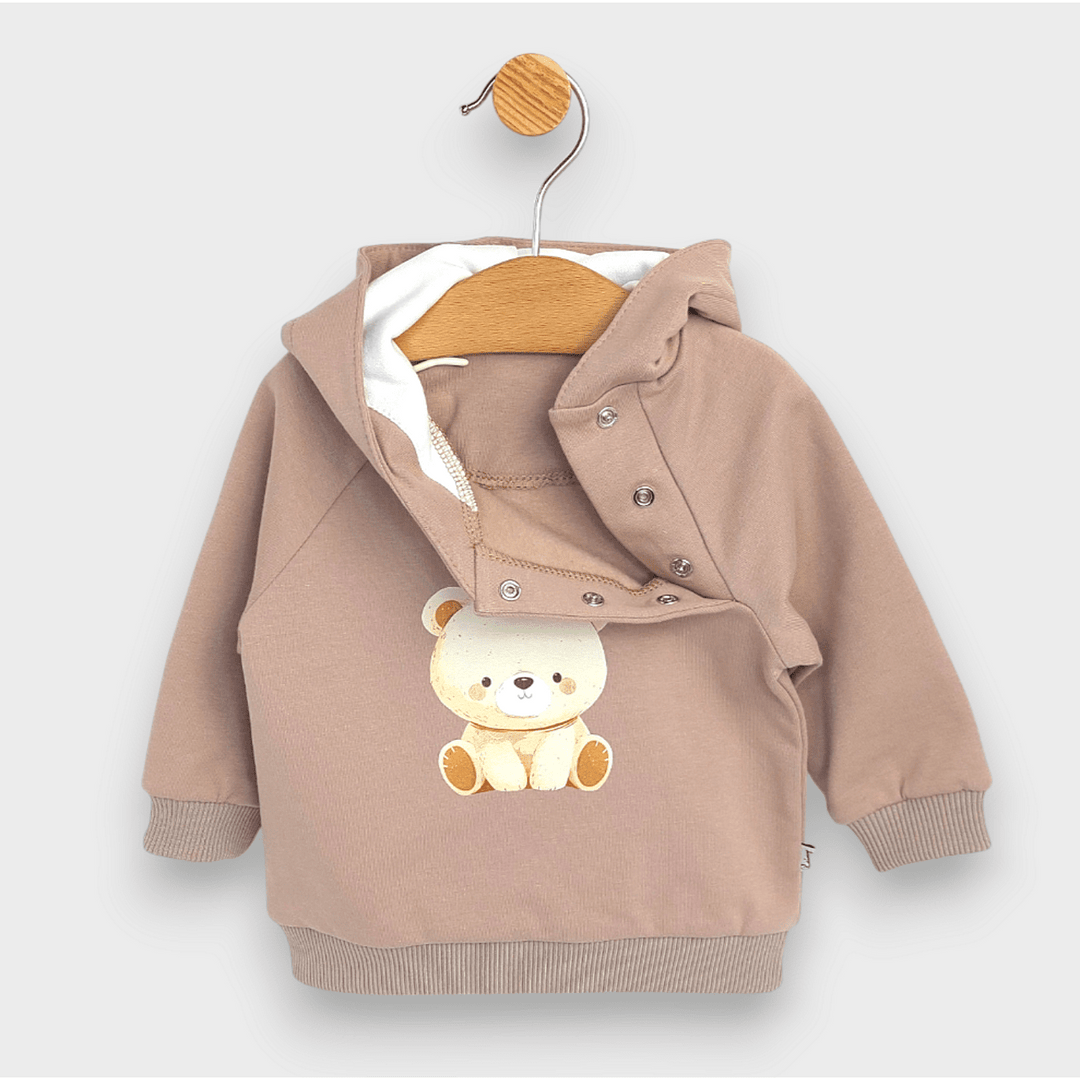 Rainy Dvodijelni komplet za bebe Medvjedić 62-92 cm badem