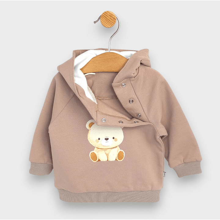 Rainy Dvodijelni komplet za bebe Medvjedić 62-92 cm badem
