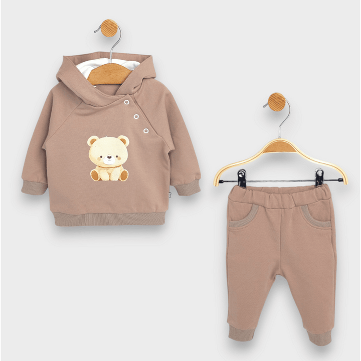 Rainy Dvodijelni komplet za bebe Medvjedić 62-92 cm badem