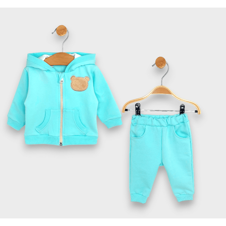 Rainy Dvodijelni komplet za bebe Plišani medvjedić 62-92 cm. rezeda