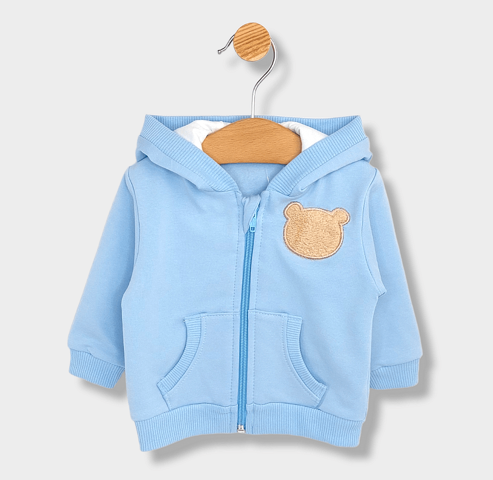 Rainy Dvodijelni komplet za bebe Plišani medvjedić 62-92 cm. plavi