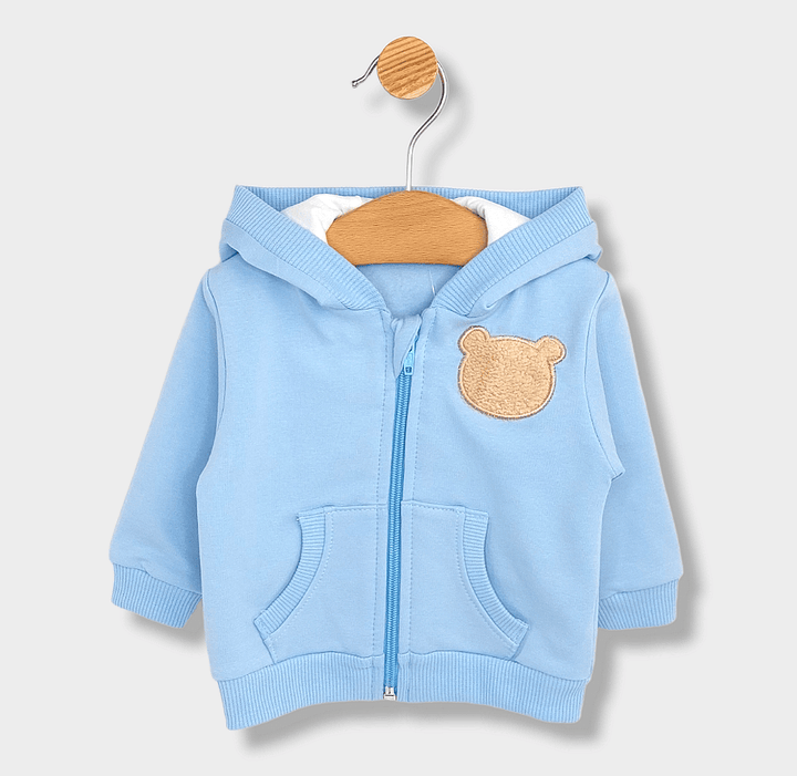 Rainy Dvodijelni komplet za bebe Plišani medvjedić 62-92 cm. plavi