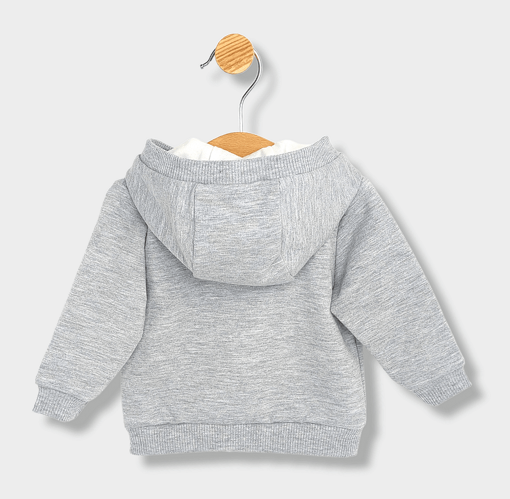 Rainy Dvodijelni komplet za bebe Plišani medvjedić 62-74 cm. sivi