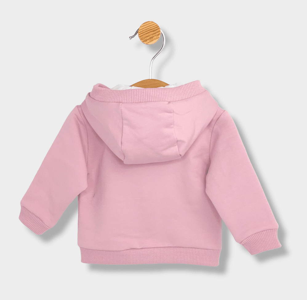 Rainy Dvodijelni komplet za bebe Plišani medvjedić 62-92 cm. pepeo ruža