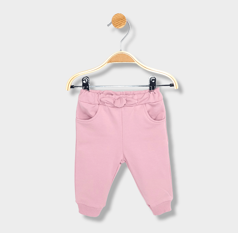 Rainy Dvodijelni komplet za bebe Plišani medvjedić 62-92 cm. pepeo ruža