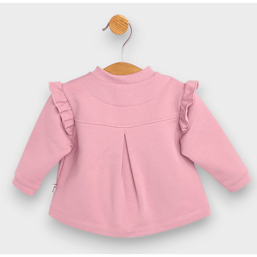 Rainy Trodijelni komplet za bebe Zeko 62-92 cm ružičasto-sivi
