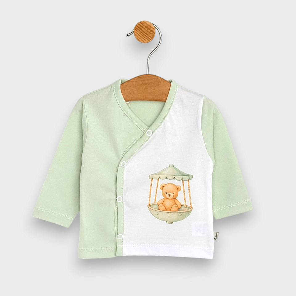 Rainy Komplet za izlazak iz rodilišta za bebe, 8 dijelova, Green bear