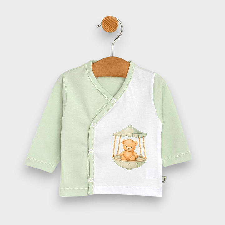 Rainy Komplet za izlazak iz rodilišta za bebe, 8 dijelova, Green bear