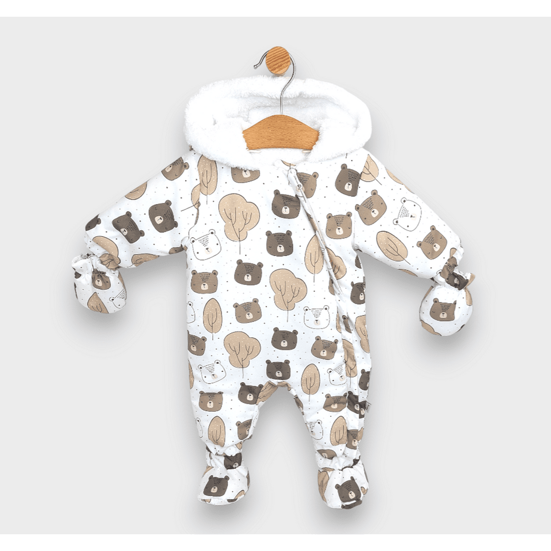 Rainy Бебешки космонавт Bears and trees 56 - 86 см. бял
