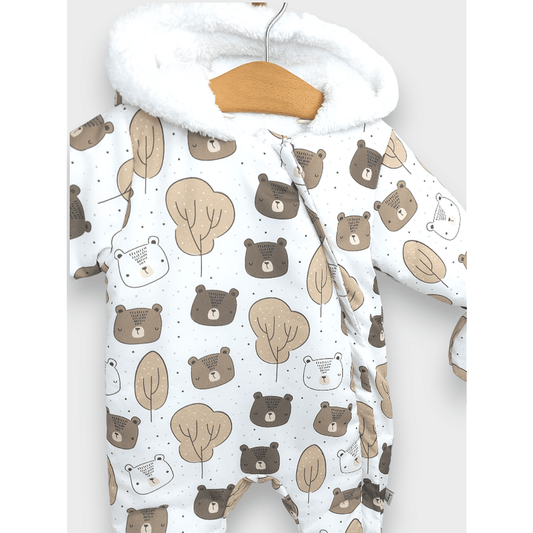 Rainy Бебешки космонавт Bears and trees 56 - 86 см. бял