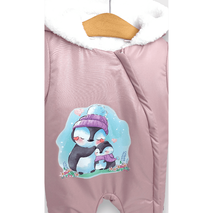 Rainy Dječji kombinezon Cute penguins 56 - 86 cm, ružičasti