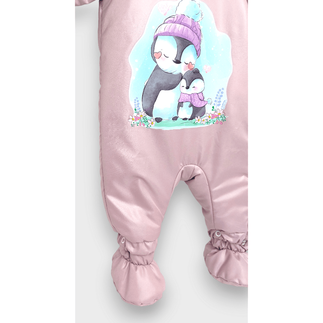 Rainy Dječji kombinezon Cute penguins 56 - 86 cm, ružičasti