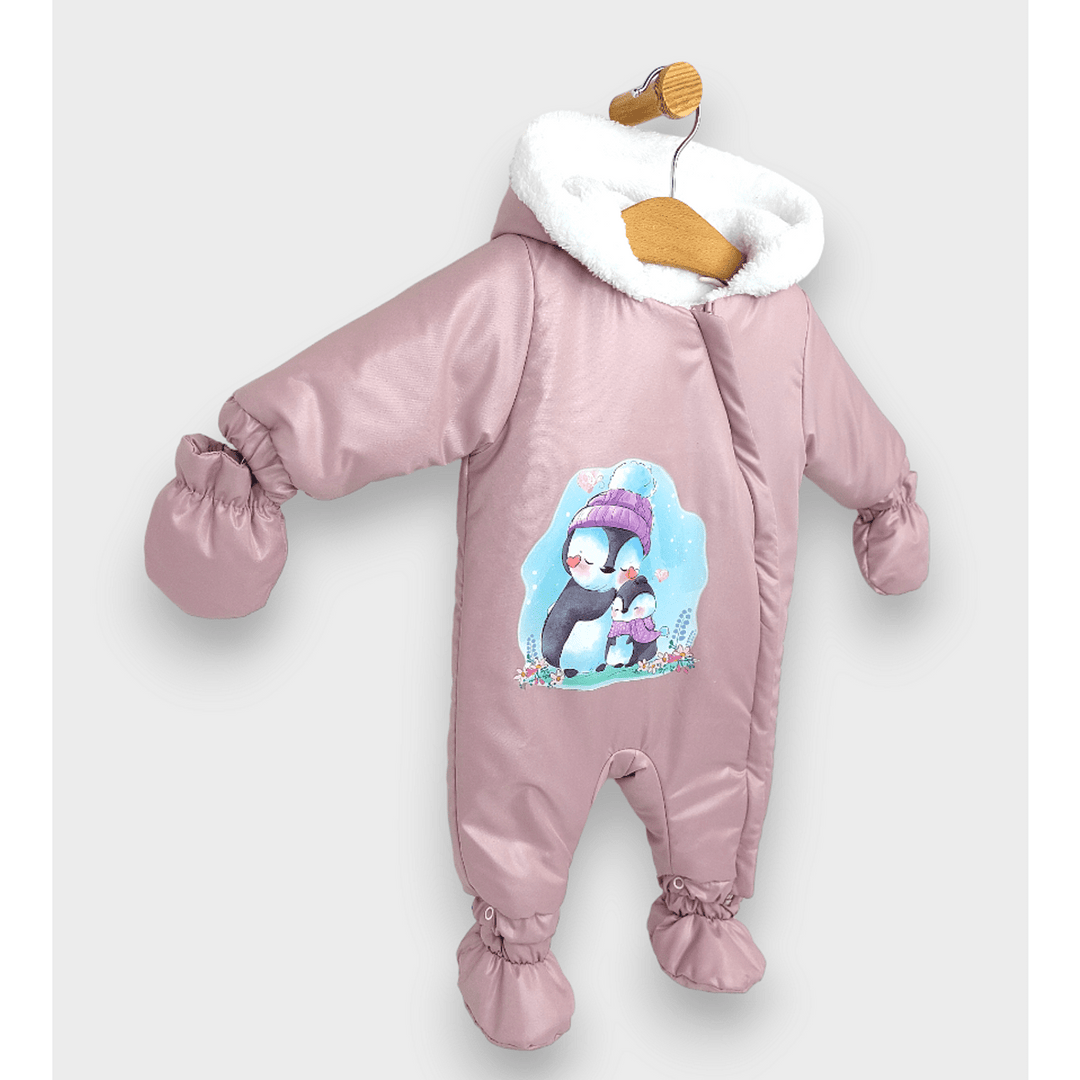 Rainy Dječji kombinezon Cute penguins 56 - 86 cm, ružičasti